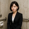 汚いトイレにOL 2枚目
