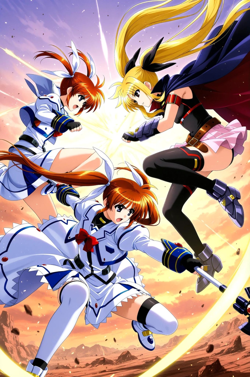 なのは➡　別の世界の私を連れてきたよ　フェイト➡　攻撃が激しい