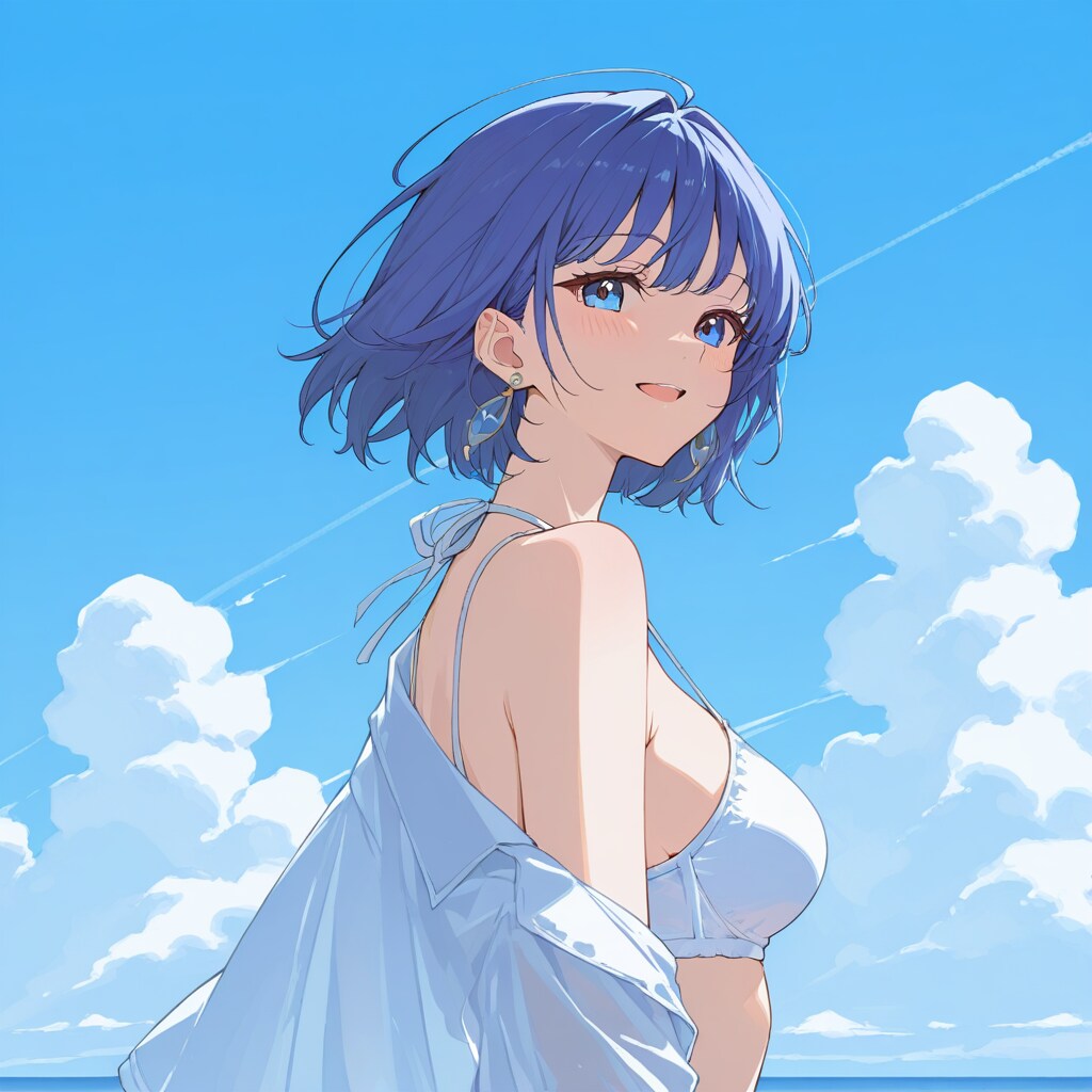 青い空と白い雲と