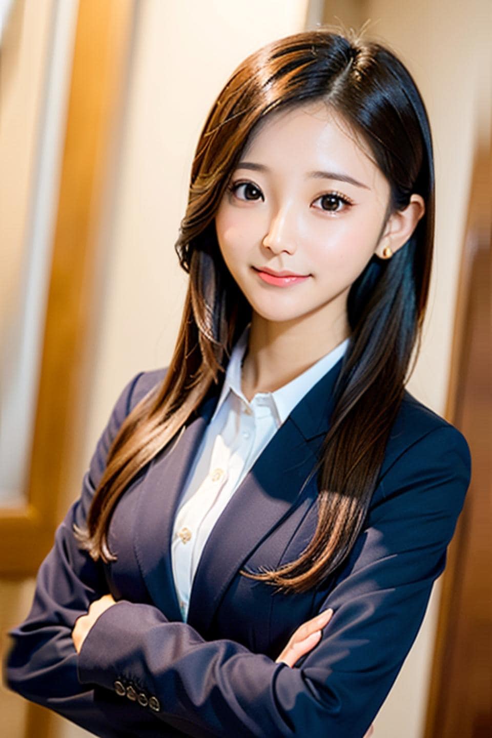スーツでもかわいくしたいな