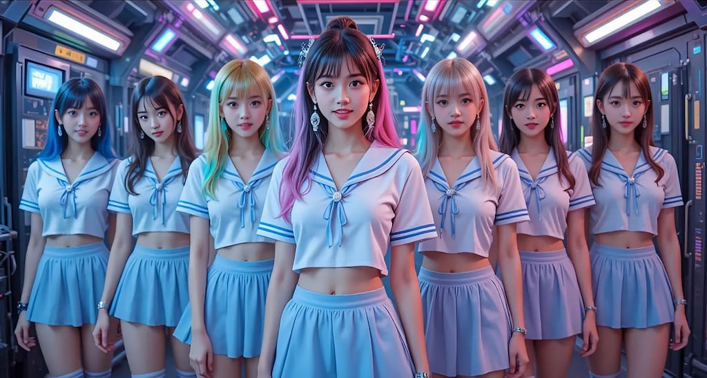 理想の学校 へそ出しセーラー服