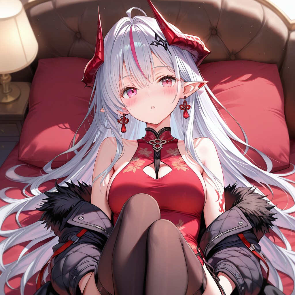 くつろぐ鬼娘