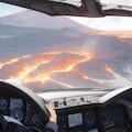 Over the volcano [remake of Girl piloting an airplane 4] 3枚目