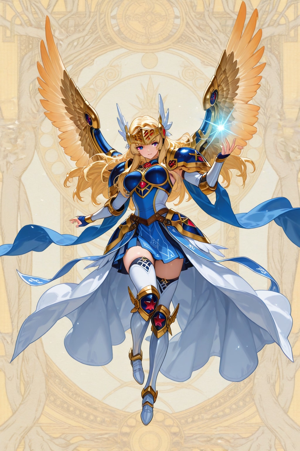 飛翔する「華麗なるバルキリー(戦乙女)」の全身写真