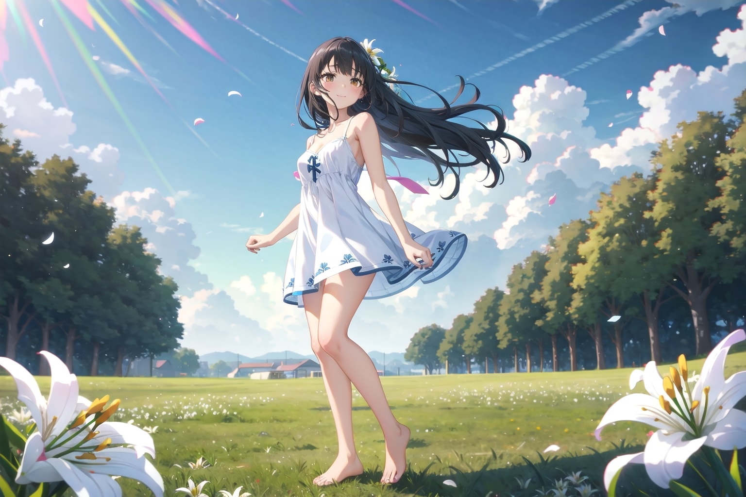百合と青空 | の人気AIイラスト・グラビア