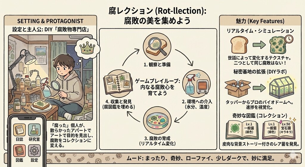 腐敗シミュレーターゲームRot-llectionのゲームデザイン稿