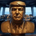 原子力空母ドナルド・トランプ司令室のトランプ像 3枚目