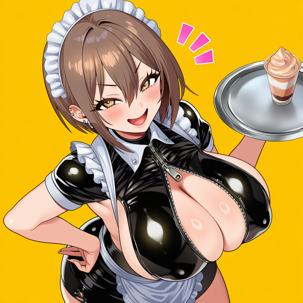 うちのコンカフェ　ドヤ顔でジッパー開