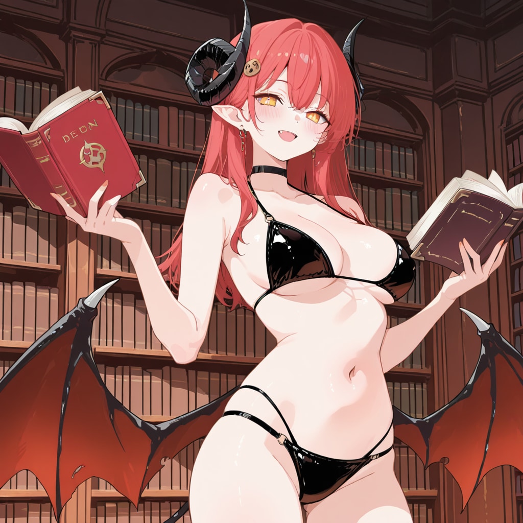 apricotで図書館の悪魔っ子260722