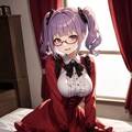 紫ツインテちゃん with メガネ 4枚目