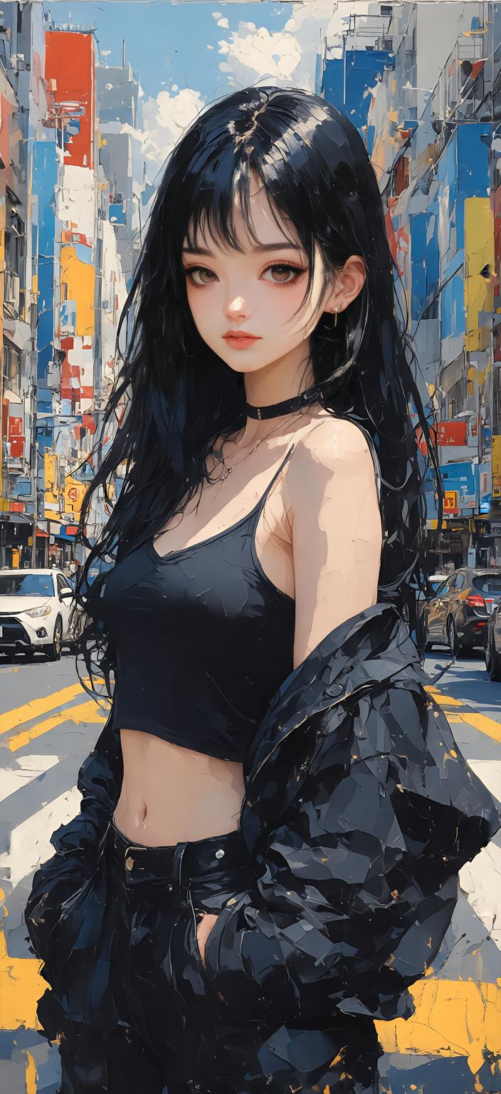 黒髪ロング | の人気AIイラスト・グラビア