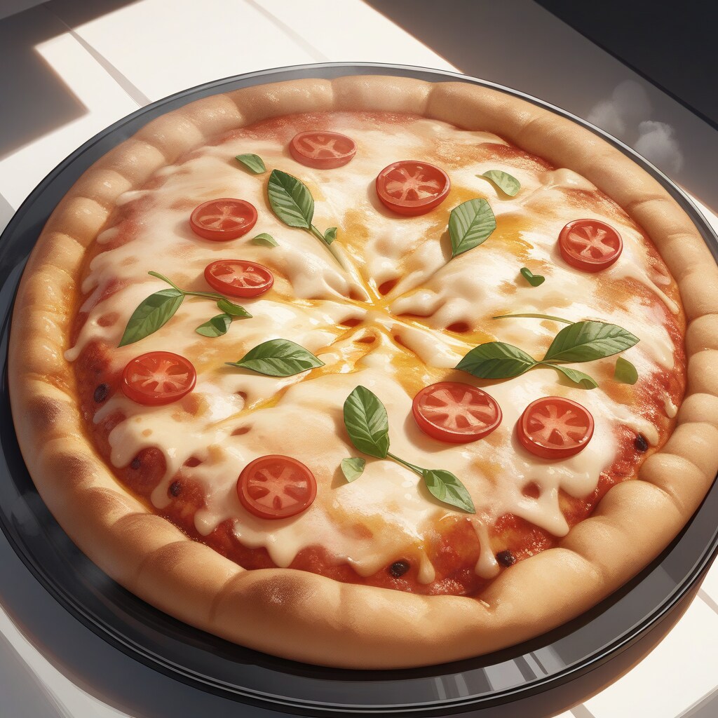 夜食のピザ大サイズ2枚お持ちしました