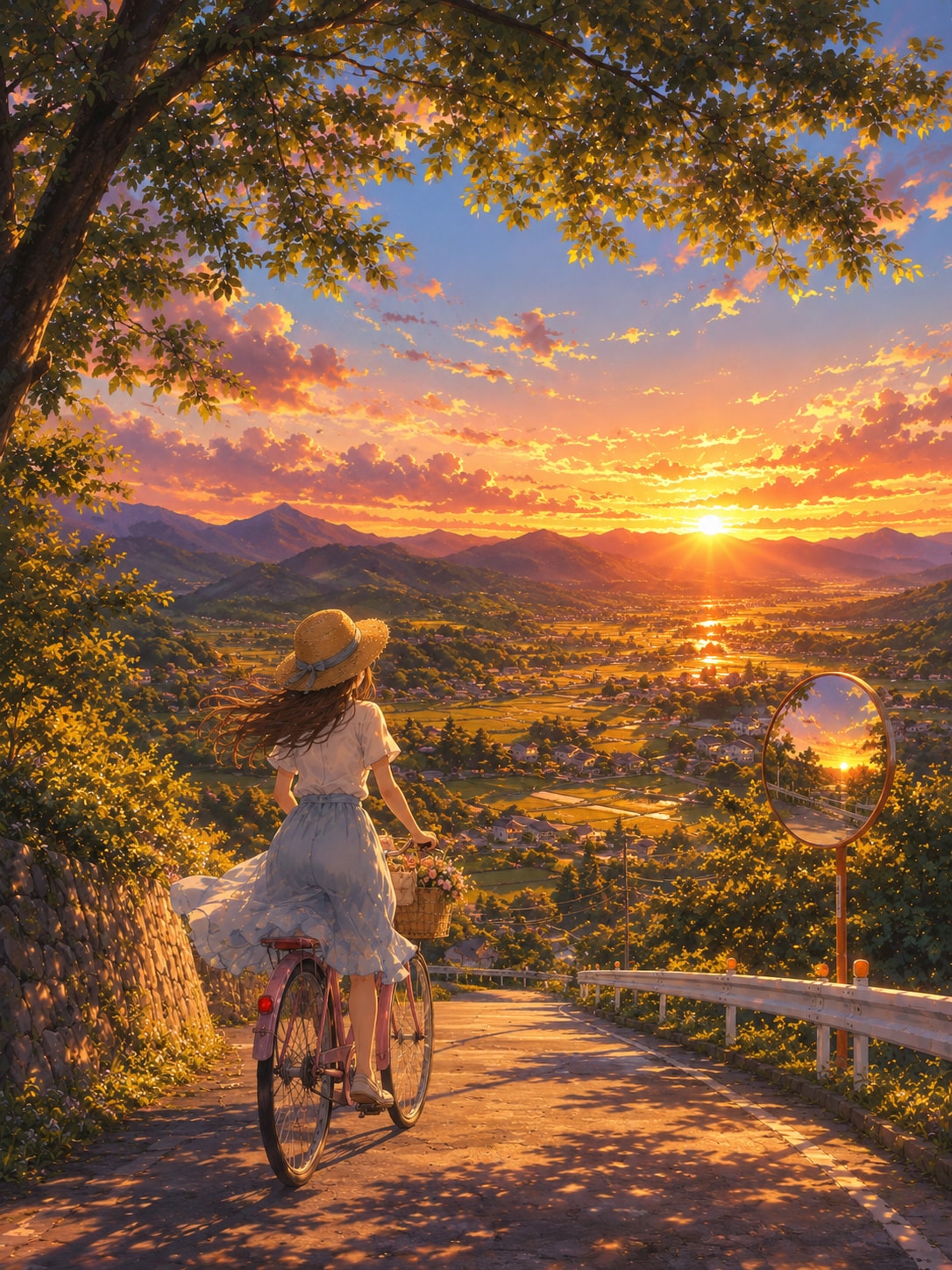 夏めく夕ぐれ坂道