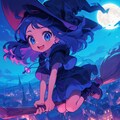 夜空を駆ける魔女 4枚目
