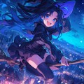 夜空を駆ける魔女 3枚目