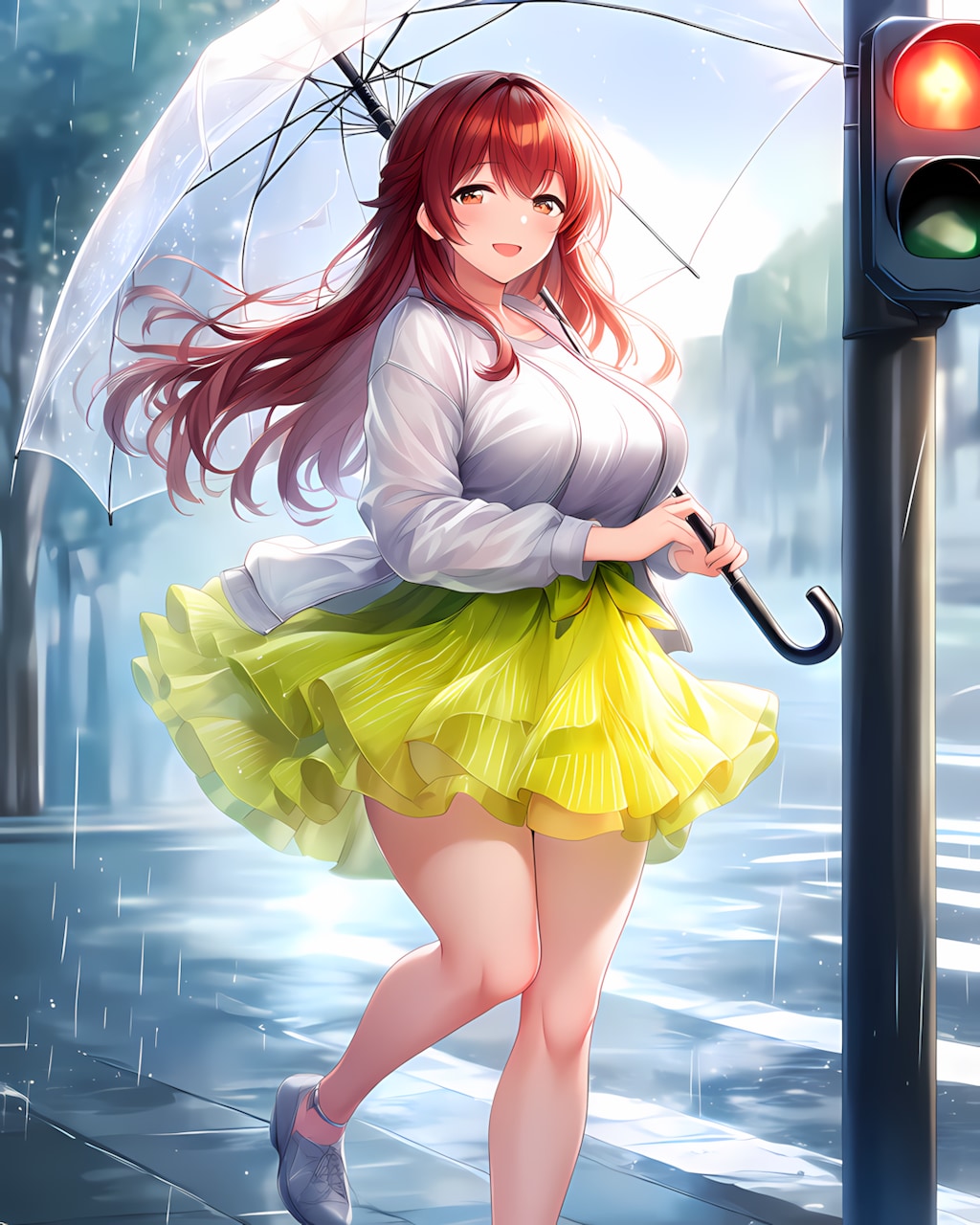 ☔小雨の朝も笑顔で出勤のノノカちゃん💛