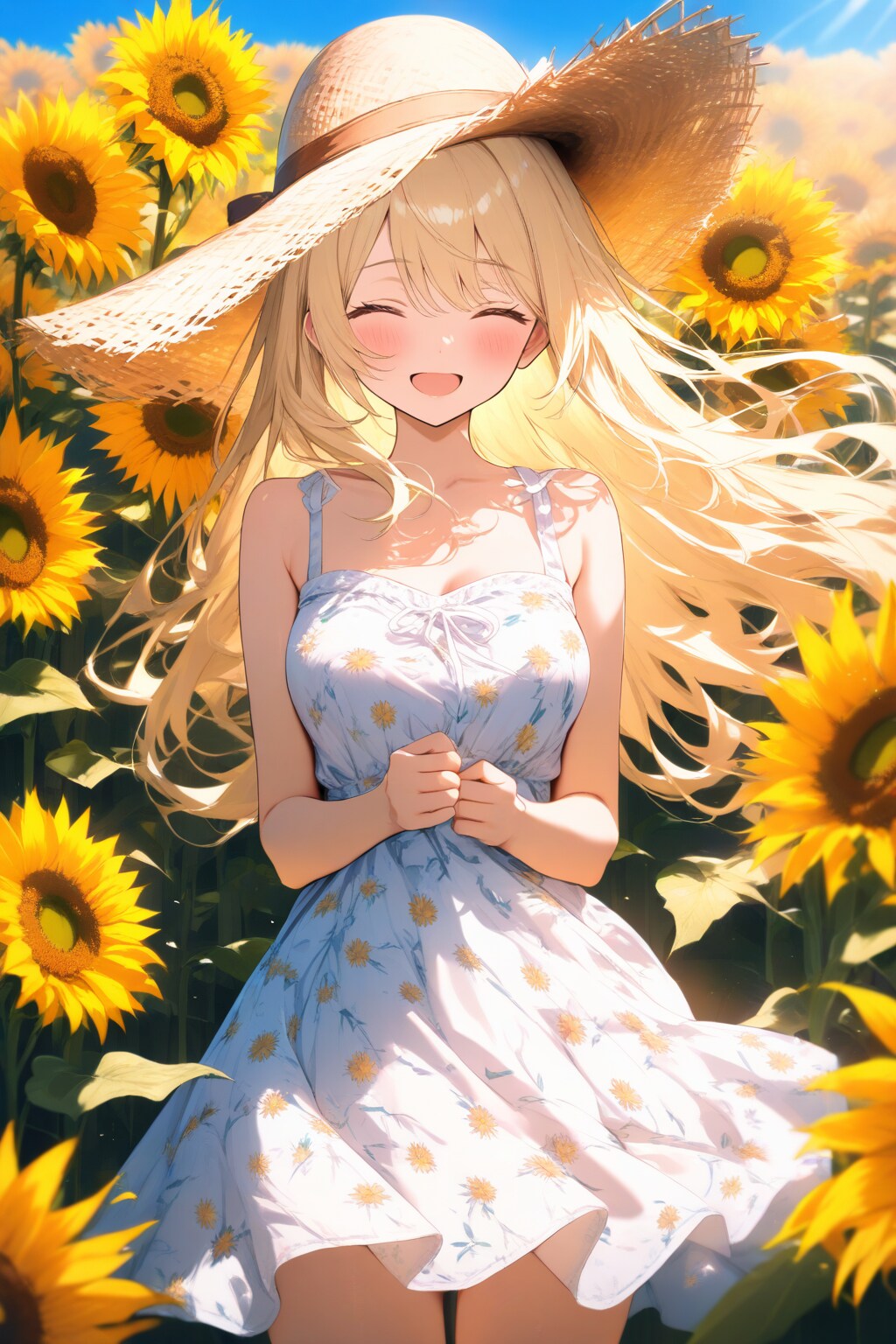 ひまわり畑の姫様