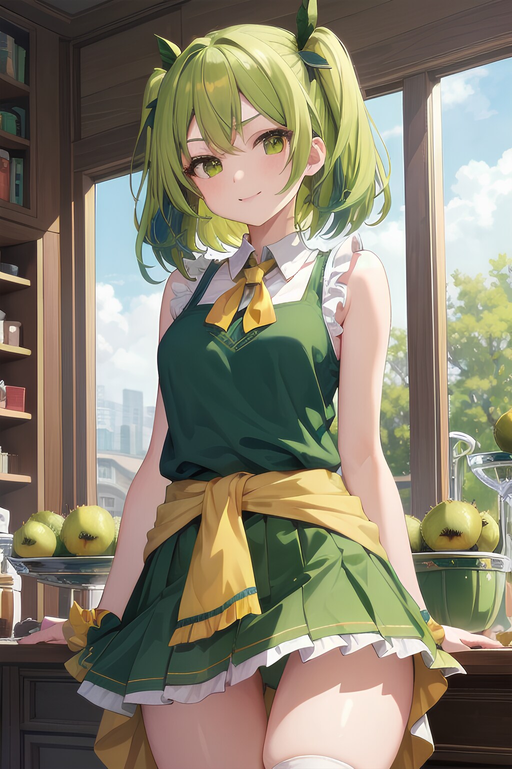 キウイとセミロングな女の子！！（12枚）
