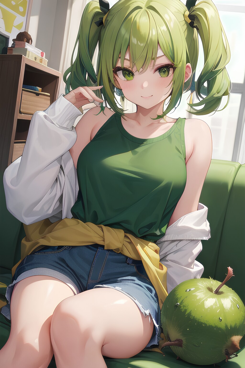 キウイとセミロングな女の子！！（12枚）