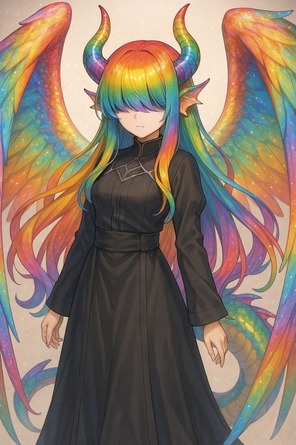 目元の見えない虹竜ちゃん