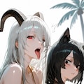 ヤギと猫のバカンス 2枚目