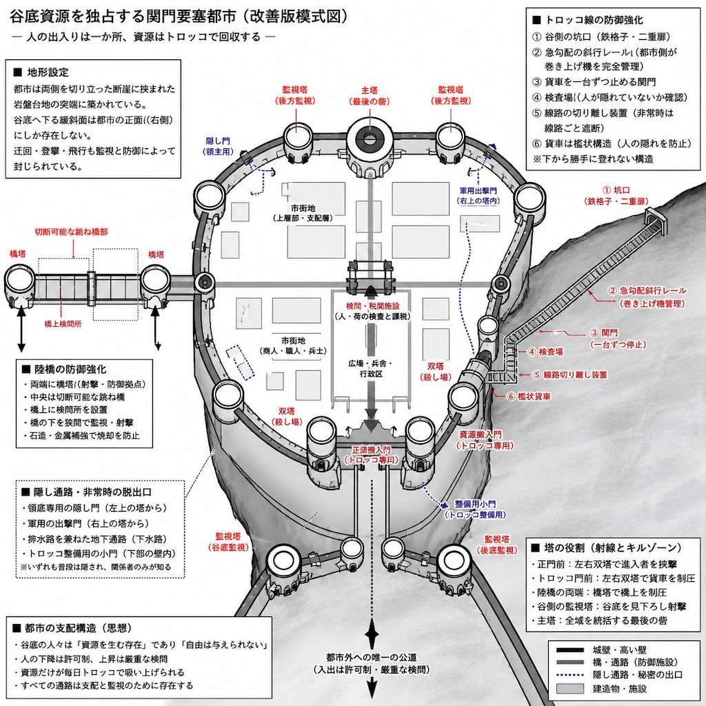 資源収奪関門城塞都市（ChatGPTによる世界観構築