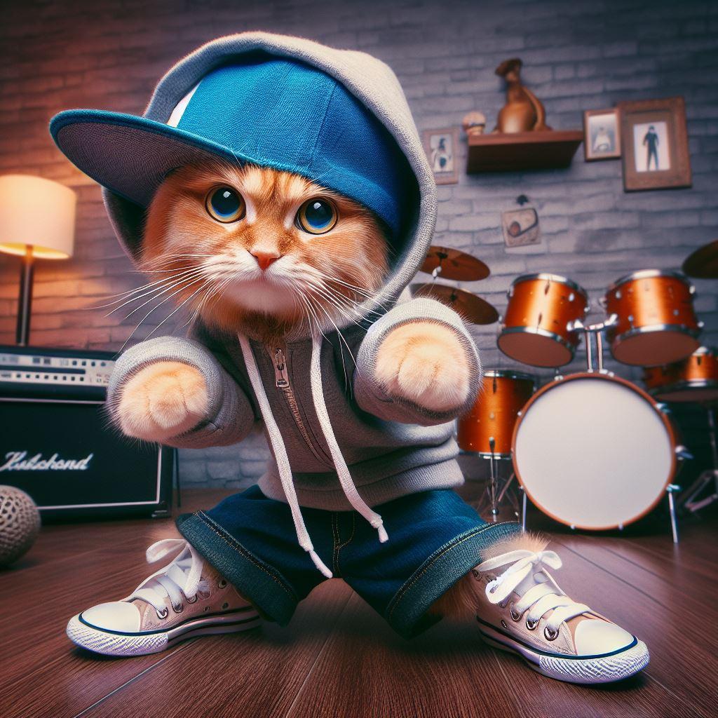 アゲアゲする猫