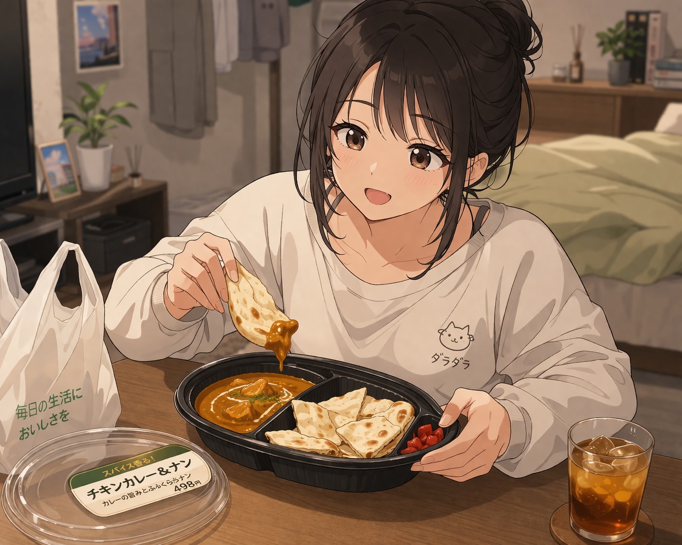 240円の夕食 | の人気AIイラスト・グラビア
