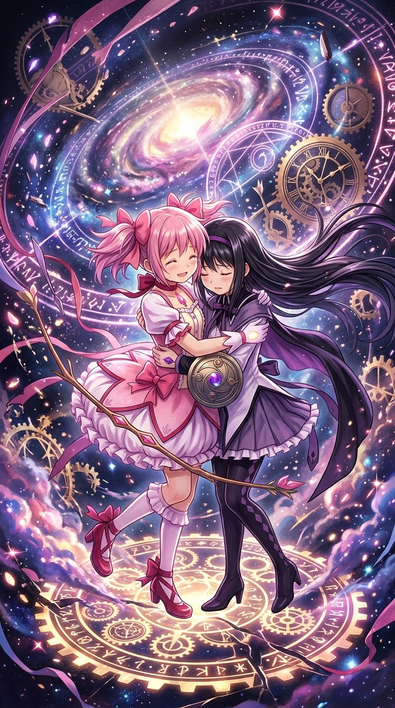 魔法少女まどかマギカ　まどか　ほむら　2次創作 | の人気AIイラスト・グラビア