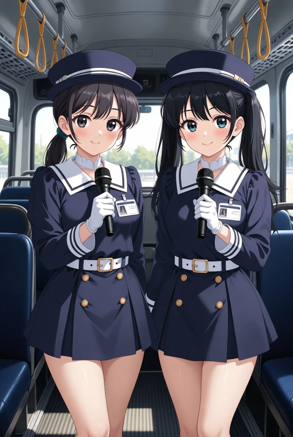 双子のバスガイド