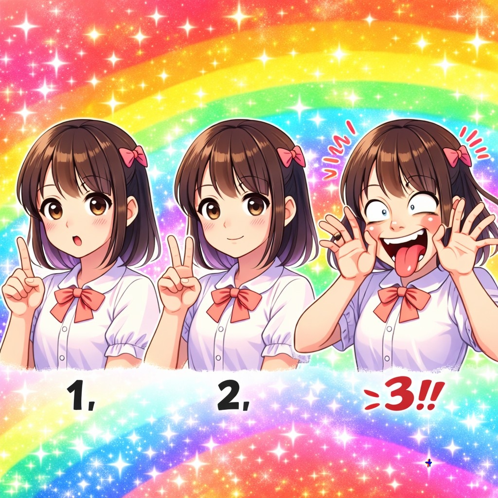 「3の倍数と3がつく数字のときだけ(とんでもない変な顔)変顔になる女の子」