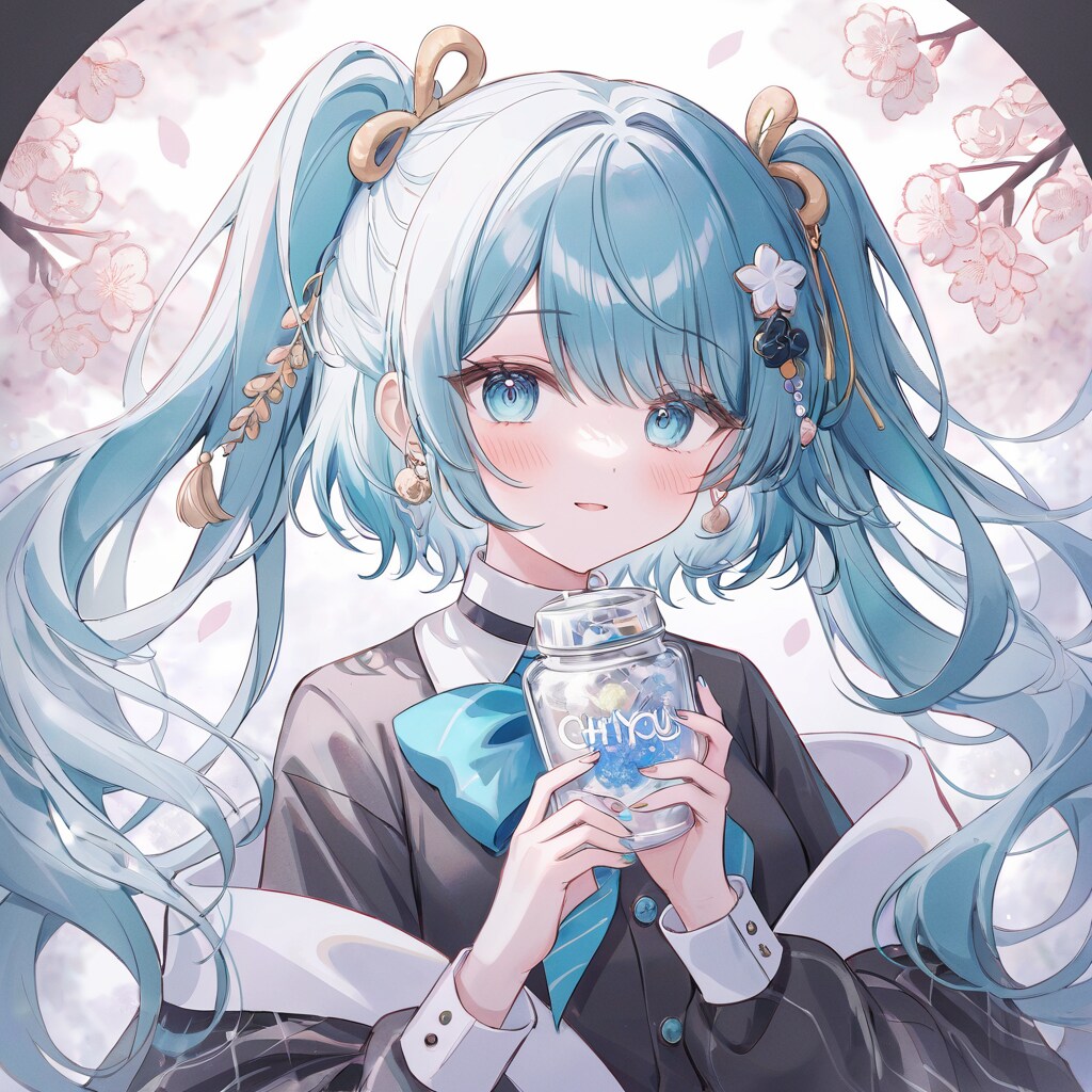 ツインテは水色多し🌊