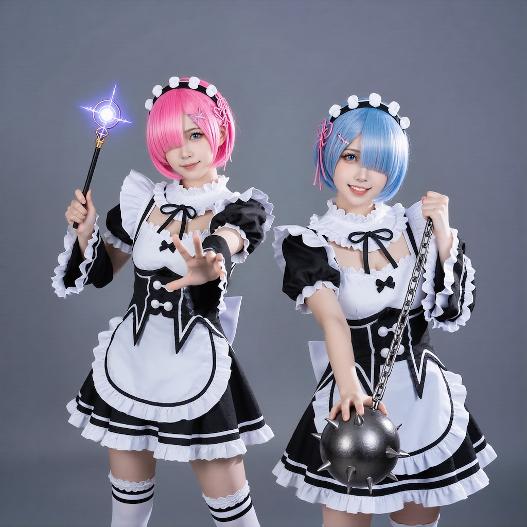 戦闘モードのラムとレム