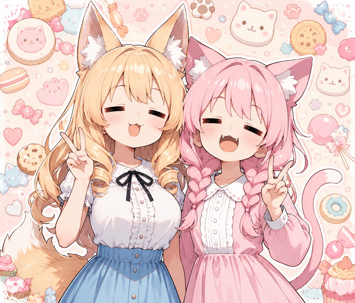 ゆるふわおねえさんとゆるふわねこちゃん。 | の人気AIイラスト・グラビア
