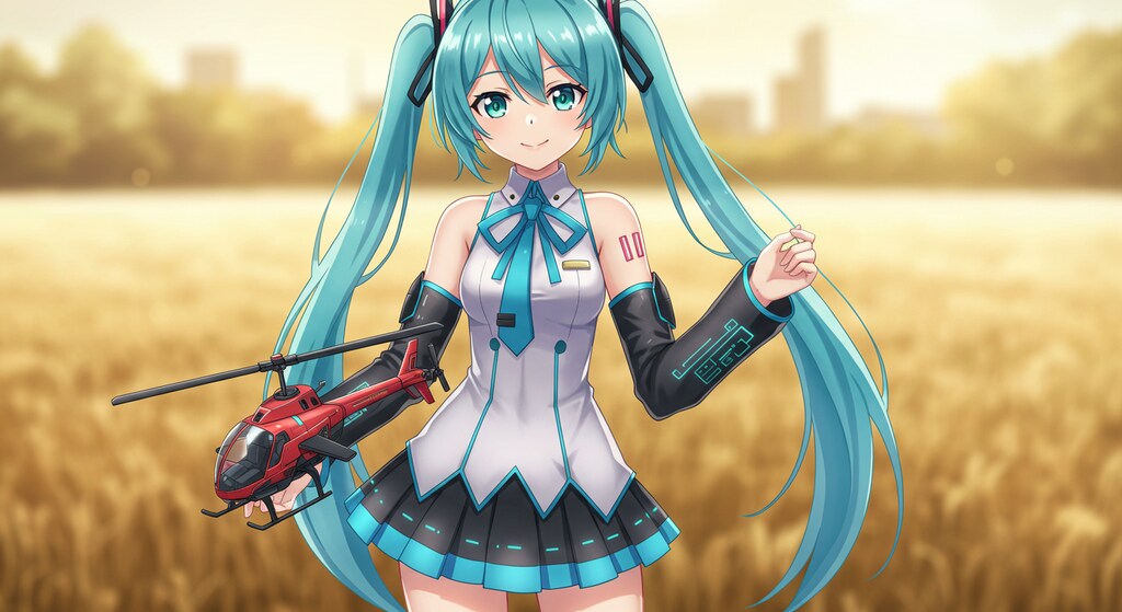 ラジコンヘリと初音ミク　　リメイク版