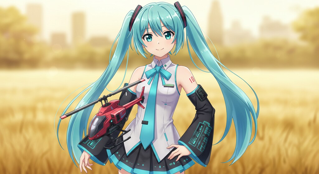 ラジコンヘリと初音ミク　　リメイク版