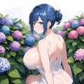 紫陽花と淑女さん 3枚目