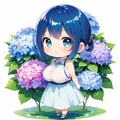 紫陽花と淑女さん 5枚目