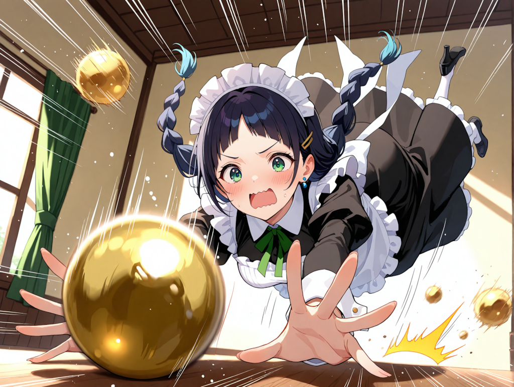 キンタマでコケるこよみちゃん