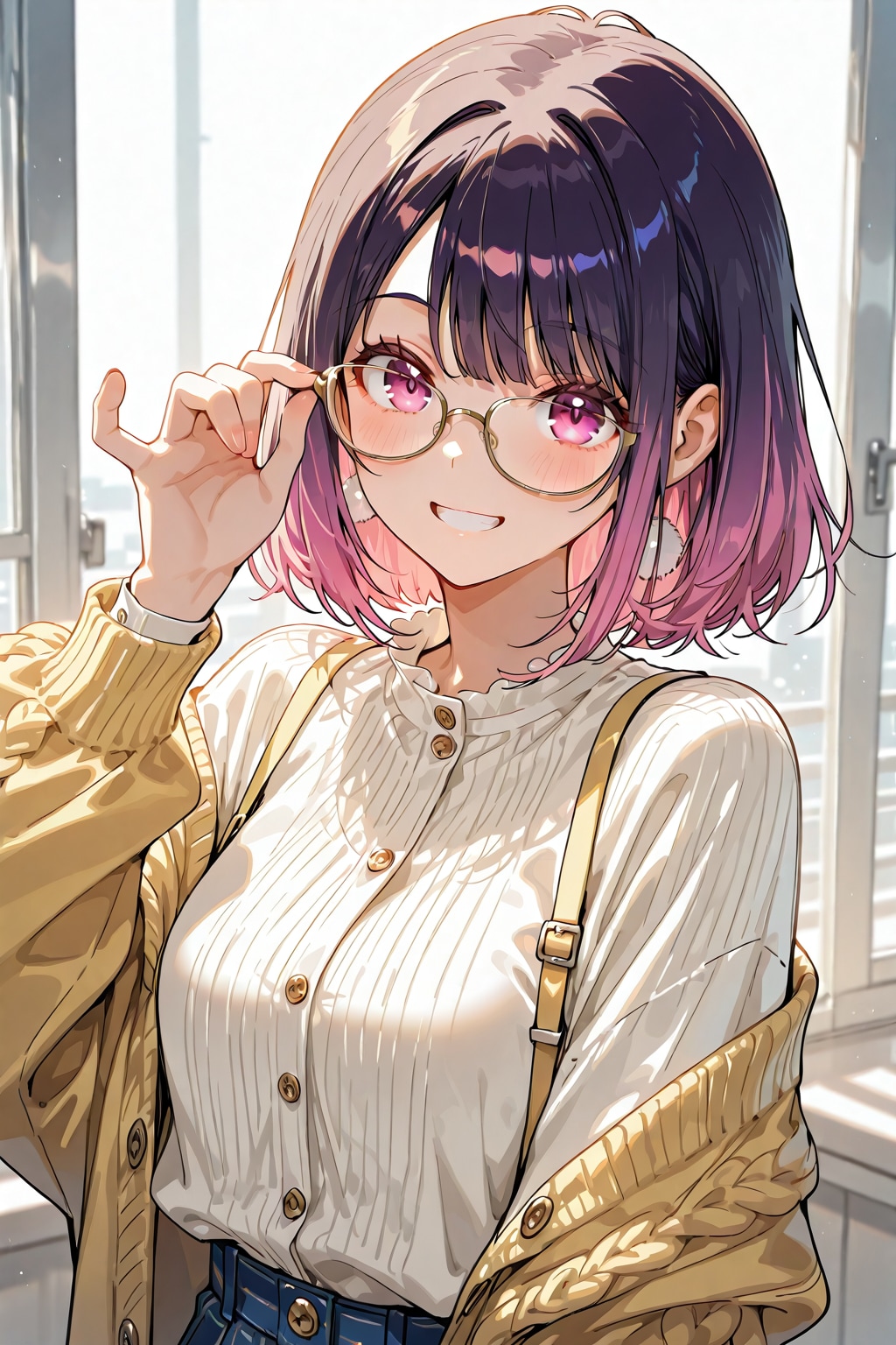 メガネ美少女 | の人気AIイラスト・グラビア