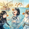 洋上ベビーカステラ食い競争 2枚目