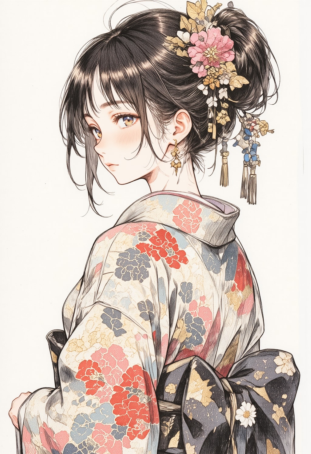 着物女性のうなじ