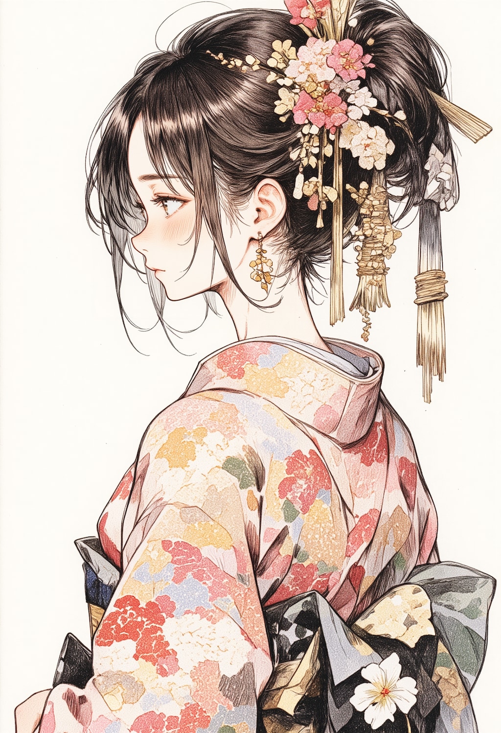 着物女性のうなじ