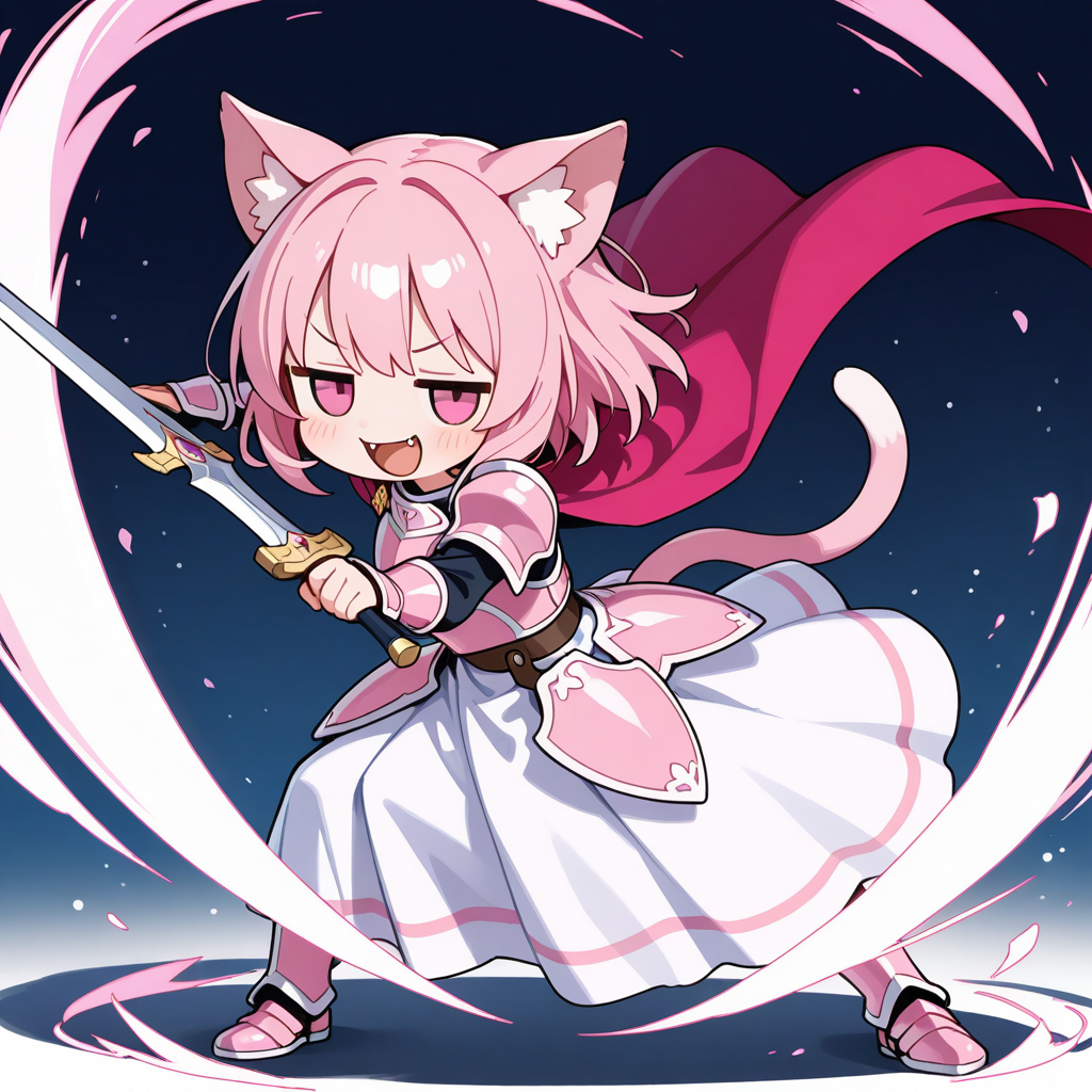 ひゃぁぁ～っ！！ね、ねこさ～ん！！私、こ、怖いですぅ～！！！😱