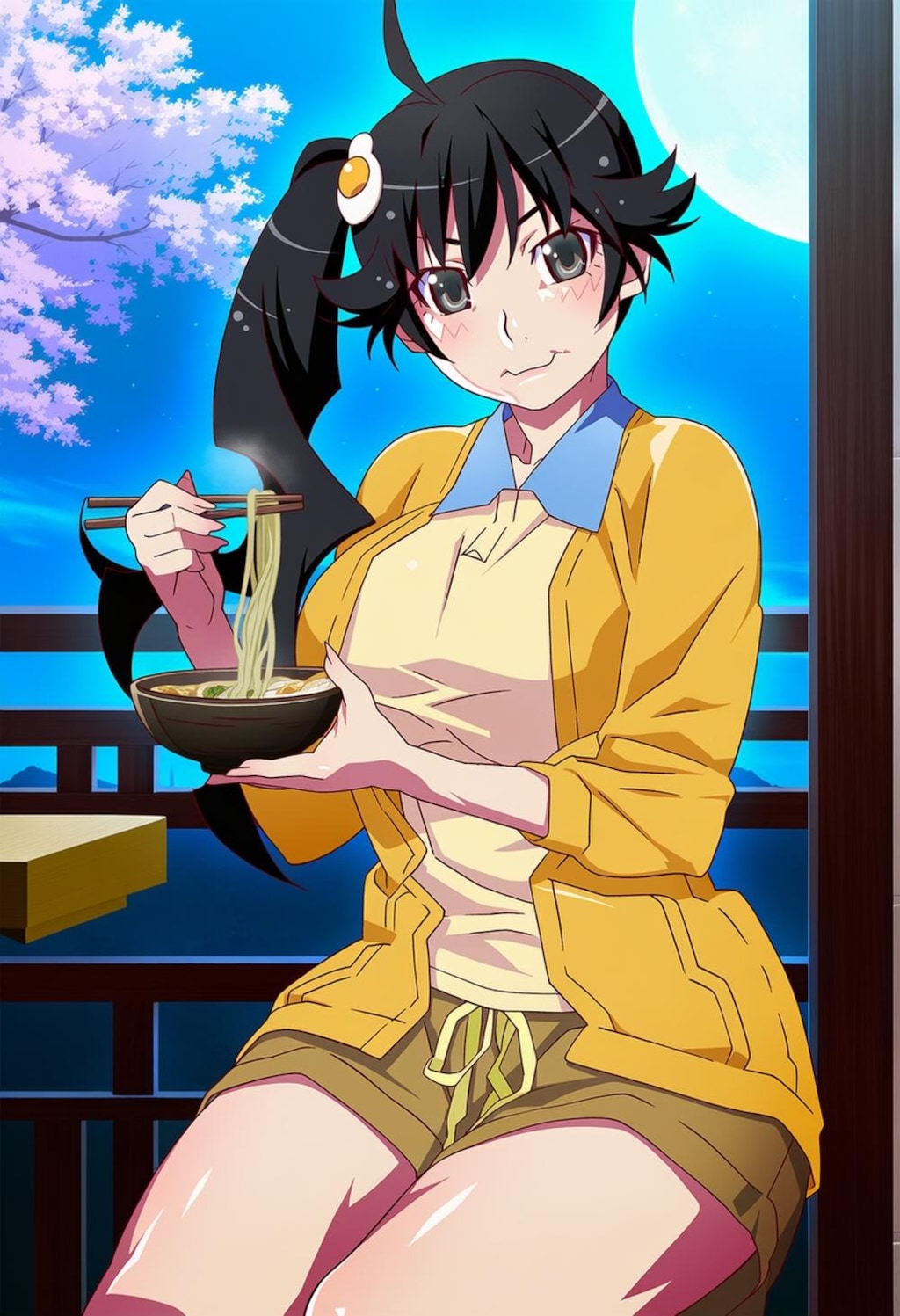 春の目玉焼き食べる私服コスプレ大きいほうの妹人妻