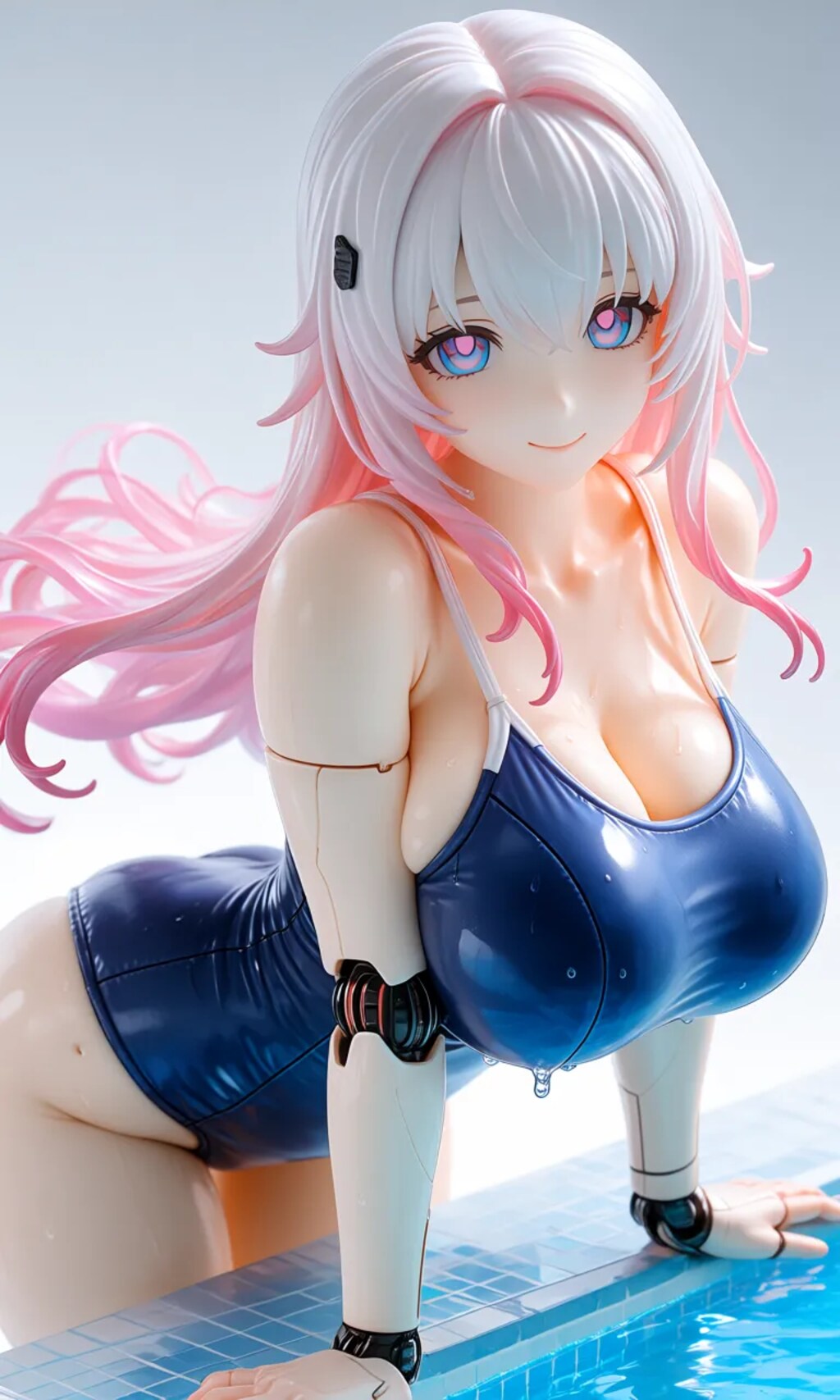 異世界制服少女達　メカ娘　スク水　アクリルドールフィギュア