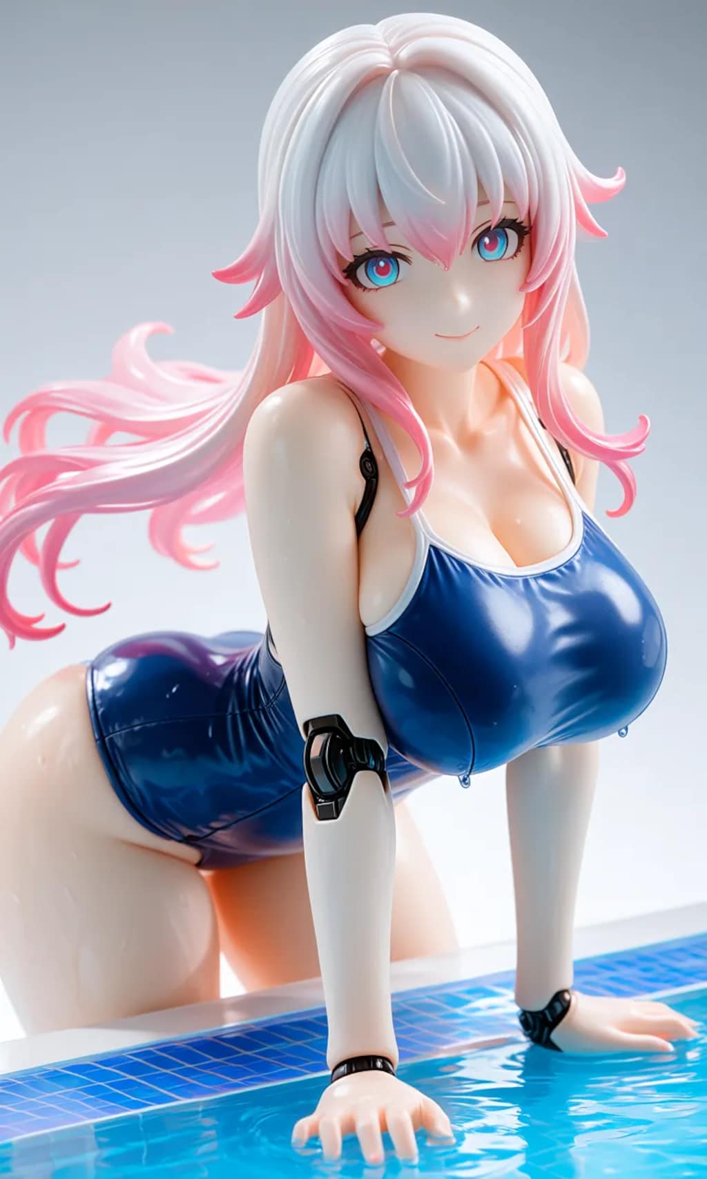 異世界制服少女達　メカ娘　スク水　アクリルドールフィギュア
