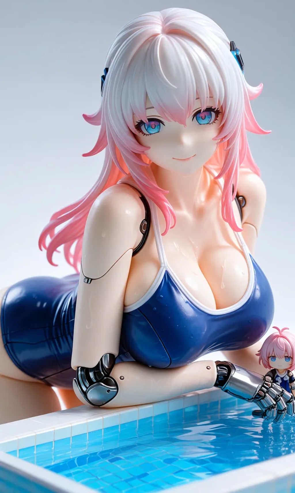 異世界制服少女達　メカ娘　スク水　アクリルドールフィギュア