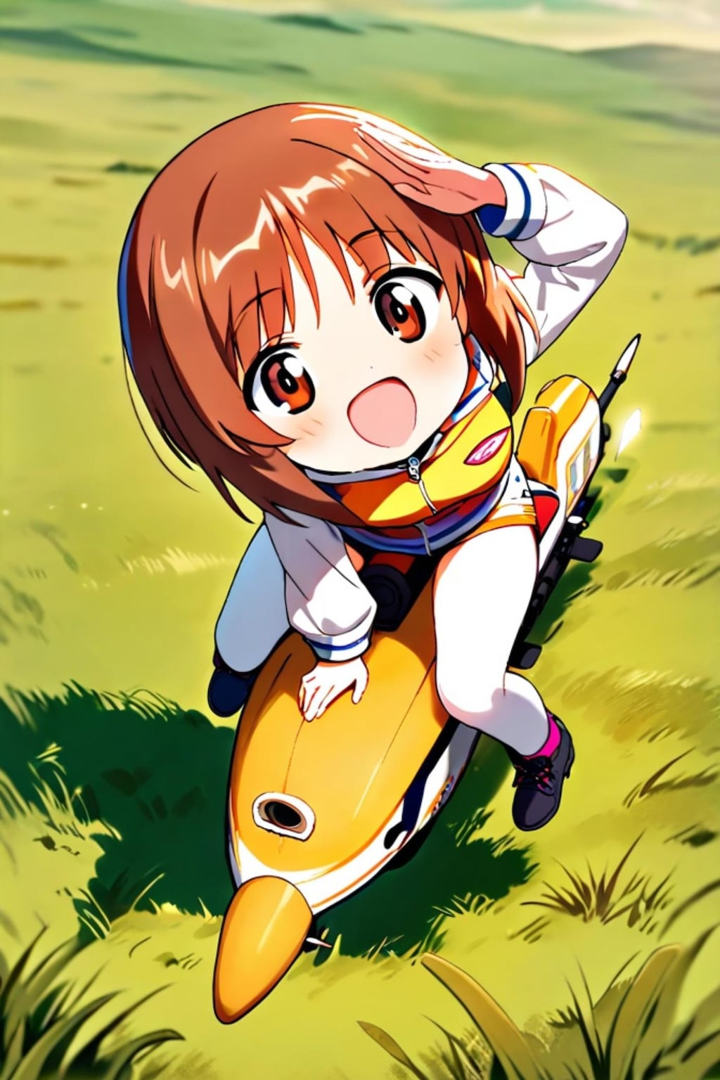 敬礼する西住みほ