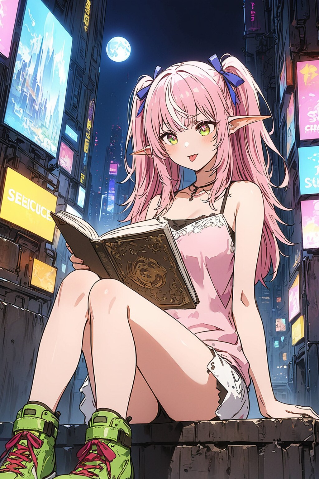 読書するエルフっ子 | の人気AIイラスト・グラビア